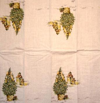 195 Weihnachten Blumen - 3-lagig (rot) - Ihr